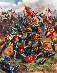 Soldiers fighting at Agincourt
