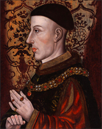 Painting of a younger Henry V